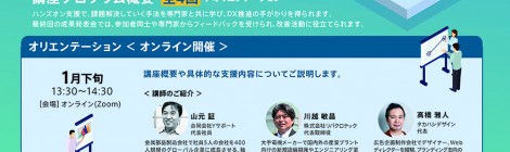 「半額補助金で受講できる埼玉県内の事業者向け実践的なDX推進支援講座」  はご好評につき、埼玉県から第二回目の採択を受け、開催いたします。
